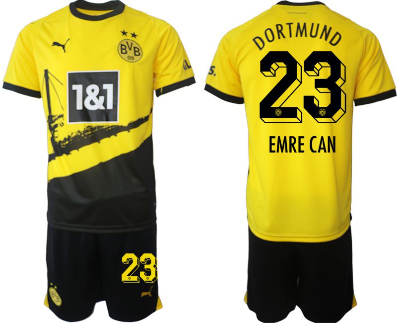 Men 2023-2024 Club Borussia Dortmund home yellow #23 Soccer Jersey
